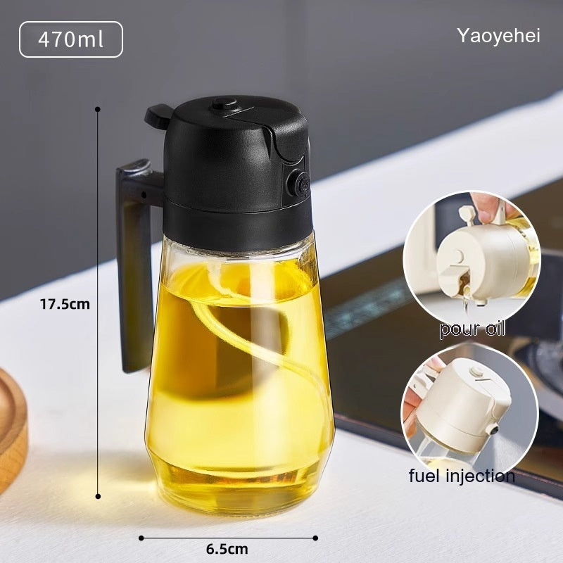 2 in 1 Glass Oil Sprayer & Dispenser