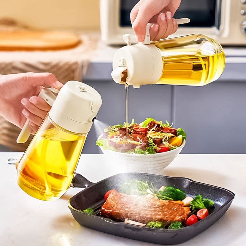 2 in 1 Glass Oil Sprayer & Dispenser